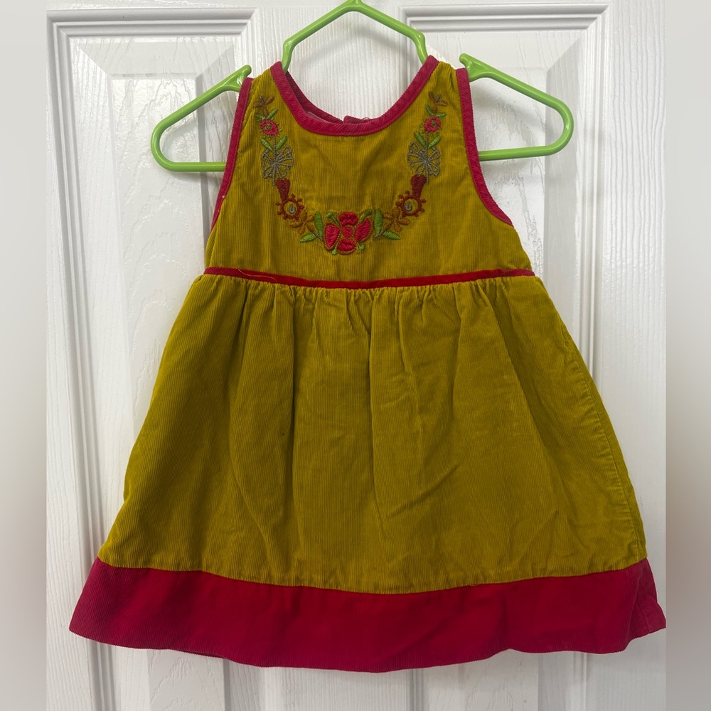 OshKosh 18M girls Corduroy sleeveless Dress button down on back
